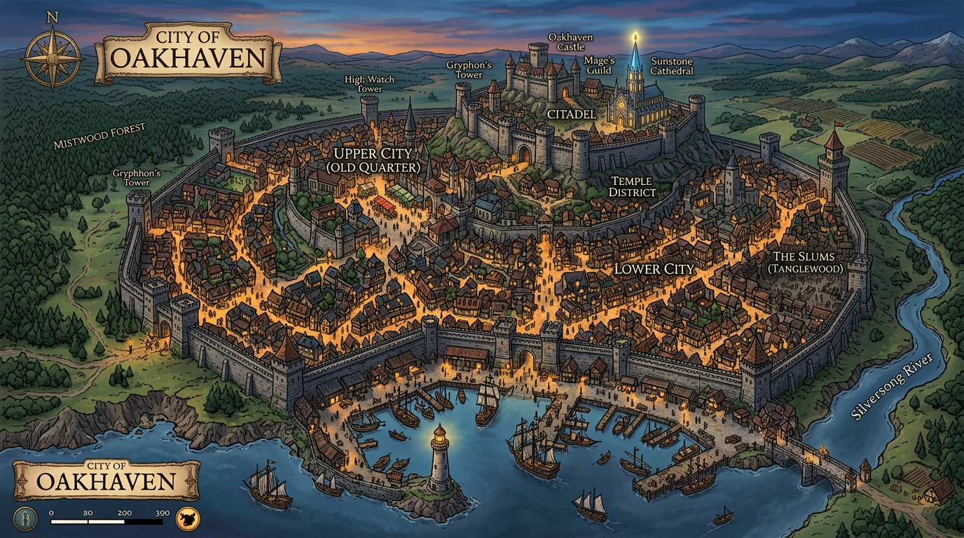 AI City Generator for Tabletop RPG Campaigns — Build immersive cities